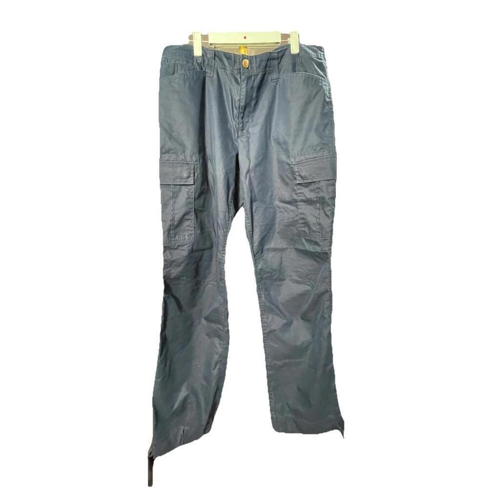 Lauren Ralph Lauren Polo Women's Cargo Pants Size 14 Zipper Utility Blue Cotton